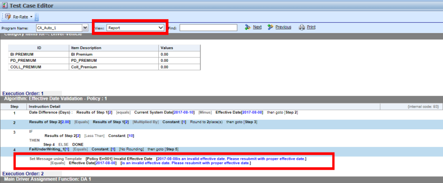 Message Templates in Debug Report